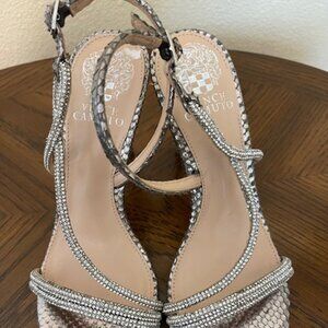 Vince Camuto Women's Luanna Crystal Strap High Heel Sandal